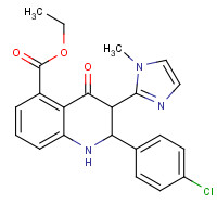 1207454-86-1 ethyl 2-(4-chlorophenyl)-3-(1-methylimidazol-2-yl)-4-oxo-2,3-dihydro-1H-quinoline-5-carboxylate chemical structure