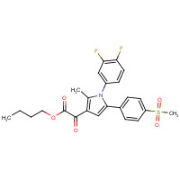 1005451-80-8 butyl 2-[1-(3,4-difluorophenyl)-2-methyl-5-(4-methylsulfonylphenyl)pyrrol-3-yl]-2-oxoacetate chemical structure