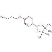 1416257-06-1 2-butoxy-5-(4,4,5,5-tetramethyl-1,3,2-dioxaborolan-2-yl)pyrazine chemical structure