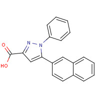 144252-16-4 5-naphthalen-2-yl-1-phenylpyrazole-3-carboxylic acid chemical structure