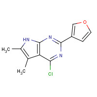 251947-12-3 4-chloro-2-(furan-3-yl)-5,6-dimethyl-7H-pyrrolo[2,3-d]pyrimidine chemical structure