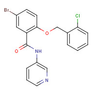 445471-87-4 5-bromo-2-[(2-chlorophenyl)methoxy]-N-pyridin-3-ylbenzamide chemical structure