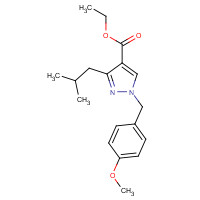 1235313-65-1 ethyl 1-[(4-methoxyphenyl)methyl]-3-(2-methylpropyl)pyrazole-4-carboxylate chemical structure