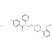 220643-77-6 4-iodo-N-[2-[4-(2-methoxyphenyl)piperazin-1-yl]ethyl]-N-pyridin-2-ylbenzamide;hydrochloride chemical structure