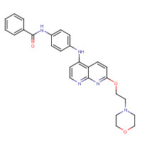 1203510-01-3 N-[4-[[7-(2-morpholin-4-ylethoxy)-1,8-naphthyridin-4-yl]amino]phenyl]benzamide chemical structure