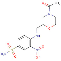1228876-23-0 4-[(4-acetylmorpholin-2-yl)methylamino]-3-nitrobenzenesulfonamide chemical structure
