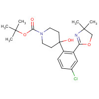 849106-19-0 tert-butyl 4-[4-chloro-2-(4,4-dimethyl-5H-1,3-oxazol-2-yl)phenyl]-4-hydroxypiperidine-1-carboxylate chemical structure
