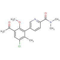 1426699-11-7 5-(3-acetyl-5-chloro-2-methoxy-6-methylphenyl)-N,N-dimethylpyridine-2-carboxamide chemical structure