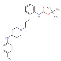 518285-71-7 tert-butyl N-[2-[3-[4-(4-methylanilino)piperidin-1-yl]propyl]phenyl]carbamate chemical structure