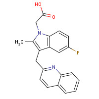 851723-84-7 2-[5-fluoro-2-methyl-3-(quinolin-2-ylmethyl)indol-1-yl]acetic acid chemical structure