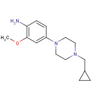 878155-82-9 4-[4-(cyclopropylmethyl)piperazin-1-yl]-2-methoxyaniline chemical structure