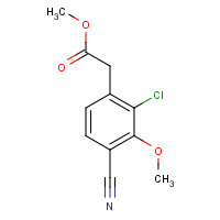 1255207-36-3 methyl 2-(2-chloro-4-cyano-3-methoxyphenyl)acetate chemical structure
