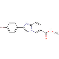 866133-69-9 methyl 2-(4-bromophenyl)imidazo[1,2-a]pyridine-6-carboxylate chemical structure