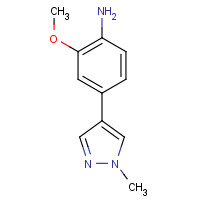 1400287-74-2 2-methoxy-4-(1-methylpyrazol-4-yl)aniline chemical structure