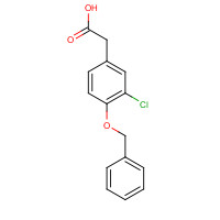 60736-70-1 2-(3-chloro-4-phenylmethoxyphenyl)acetic acid chemical structure