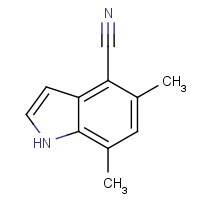 1190319-95-9 5,7-dimethyl-1H-indole-4-carbonitrile chemical structure