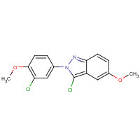 848142-50-7 3-chloro-2-(3-chloro-4-methoxyphenyl)-5-methoxyindazole chemical structure