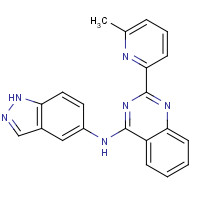 733807-13-1 N-(1H-indazol-5-yl)-2-(6-methylpyridin-2-yl)quinazolin-4-amine chemical structure