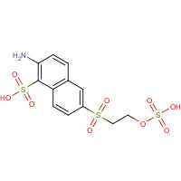 81417-89-2 2-amino-6-(2-sulfooxyethylsulfonyl)naphthalene-1-sulfonic acid chemical structure