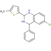 84571-02-8 6-chloro-2-(5-methylthiophen-2-yl)-4-phenyl-1,2,3,4-tetrahydroquinazoline chemical structure