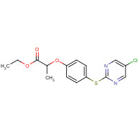 69033-91-6 ethyl 2-[4-(5-chloropyrimidin-2-yl)sulfanylphenoxy]propanoate chemical structure