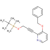 1228666-14-5 tert-butyl-dimethyl-[3-(3-phenylmethoxypyridin-2-yl)prop-2-ynoxy]silane chemical structure