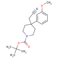 716361-92-1 tert-butyl 4-(cyanomethyl)-4-(3-methoxyphenyl)piperidine-1-carboxylate chemical structure