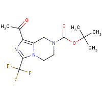 1174039-48-5 tert-butyl 1-acetyl-3-(trifluoromethyl)-6,8-dihydro-5H-imidazo[1,5-a]pyrazine-7-carboxylate chemical structure