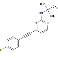 876521-23-2 N-tert-butyl-4-[2-(4-fluorophenyl)ethynyl]pyrimidin-2-amine chemical structure