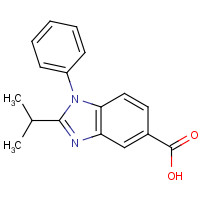 885528-10-9 1-phenyl-2-propan-2-ylbenzimidazole-5-carboxylic acid chemical structure
