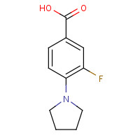 1021243-16-2 3-fluoro-4-pyrrolidin-1-ylbenzoic acid chemical structure