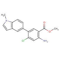 1398332-64-3 methyl 2-amino-4-chloro-5-(1-methylindol-5-yl)benzoate chemical structure