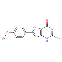 237435-42-6 6-(4-methoxyphenyl)-2-methyl-1,5-dihydropyrrolo[3,2-d]pyrimidin-4-one chemical structure