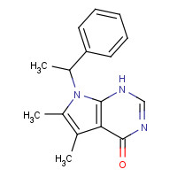 82703-45-5 5,6-dimethyl-7-(1-phenylethyl)-1H-pyrrolo[2,3-d]pyrimidin-4-one chemical structure