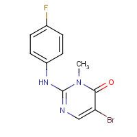 949557-44-2 5-bromo-2-(4-fluoroanilino)-3-methylpyrimidin-4-one chemical structure