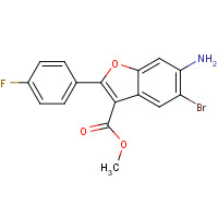 1333225-33-4 methyl 6-amino-5-bromo-2-(4-fluorophenyl)-1-benzofuran-3-carboxylate chemical structure