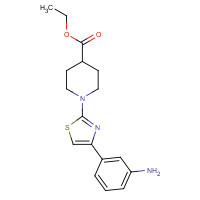 1312573-01-5 ethyl 1-[4-(3-aminophenyl)-1,3-thiazol-2-yl]piperidine-4-carboxylate chemical structure