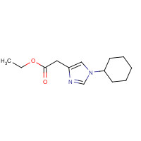 1254831-47-4 ethyl 2-(1-cyclohexylimidazol-4-yl)acetate chemical structure