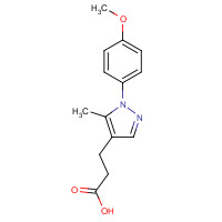 1022145-13-6 3-[1-(4-methoxyphenyl)-5-methylpyrazol-4-yl]propanoic acid chemical structure