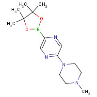 1186041-98-4 2-(4-methylpiperazin-1-yl)-5-(4,4,5,5-tetramethyl-1,3,2-dioxaborolan-2-yl)pyrazine chemical structure