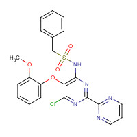 403604-80-8 N-[6-chloro-5-(2-methoxyphenoxy)-2-pyrimidin-2-ylpyrimidin-4-yl]-1-phenylmethanesulfonamide chemical structure
