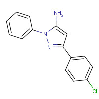 19652-14-3 5-(4-chlorophenyl)-2-phenylpyrazol-3-amine chemical structure