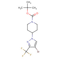 1449117-75-2 tert-butyl 4-[4-bromo-3-(trifluoromethyl)pyrazol-1-yl]piperidine-1-carboxylate chemical structure
