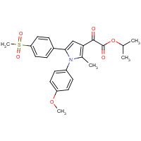 1005451-78-4 propan-2-yl 2-[1-(4-methoxyphenyl)-2-methyl-5-(4-methylsulfonylphenyl)pyrrol-3-yl]-2-oxoacetate chemical structure