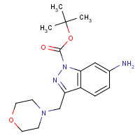 887591-01-7 tert-butyl 6-amino-3-(morpholin-4-ylmethyl)indazole-1-carboxylate chemical structure