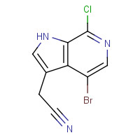 880079-46-9 2-(4-bromo-7-chloro-1H-pyrrolo[2,3-c]pyridin-3-yl)acetonitrile chemical structure
