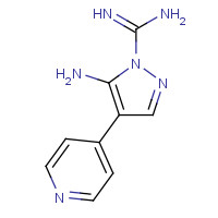 61959-35-1 5-amino-4-pyridin-4-ylpyrazole-1-carboximidamide chemical structure