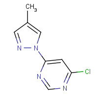1015845-71-2 4-chloro-6-(4-methylpyrazol-1-yl)pyrimidine chemical structure
