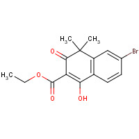 1035262-02-2 ethyl 6-bromo-1-hydroxy-4,4-dimethyl-3-oxonaphthalene-2-carboxylate chemical structure