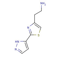 1368353-50-7 2-[2-(1H-pyrazol-5-yl)-1,3-thiazol-4-yl]ethanamine chemical structure